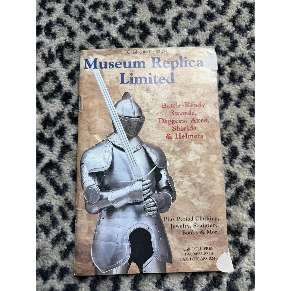 1996 Museum Replicas Catalog #43 Medieval Swords Armor Renaissance Knight